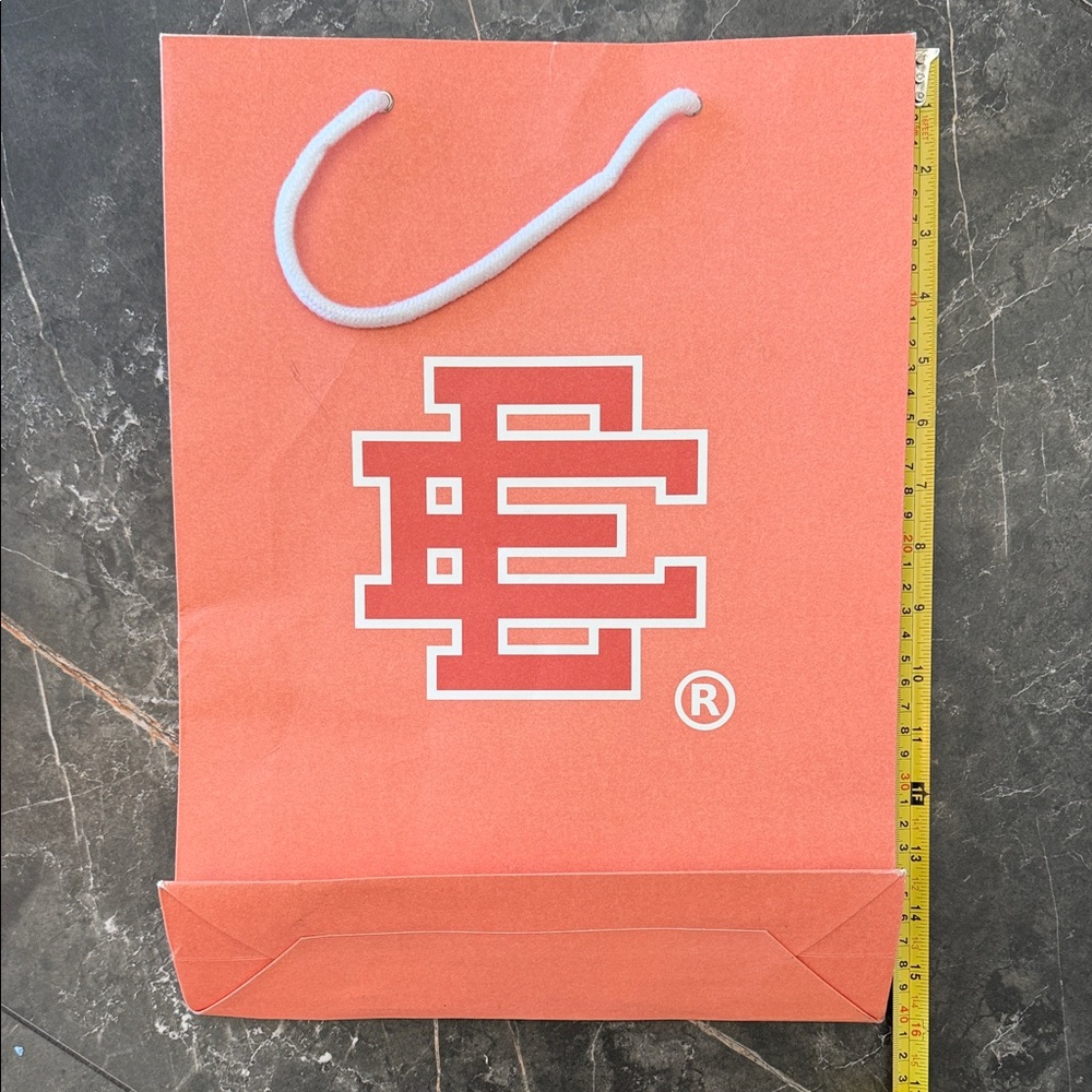 Eric Emanuel orange Shopping Bag with Logo